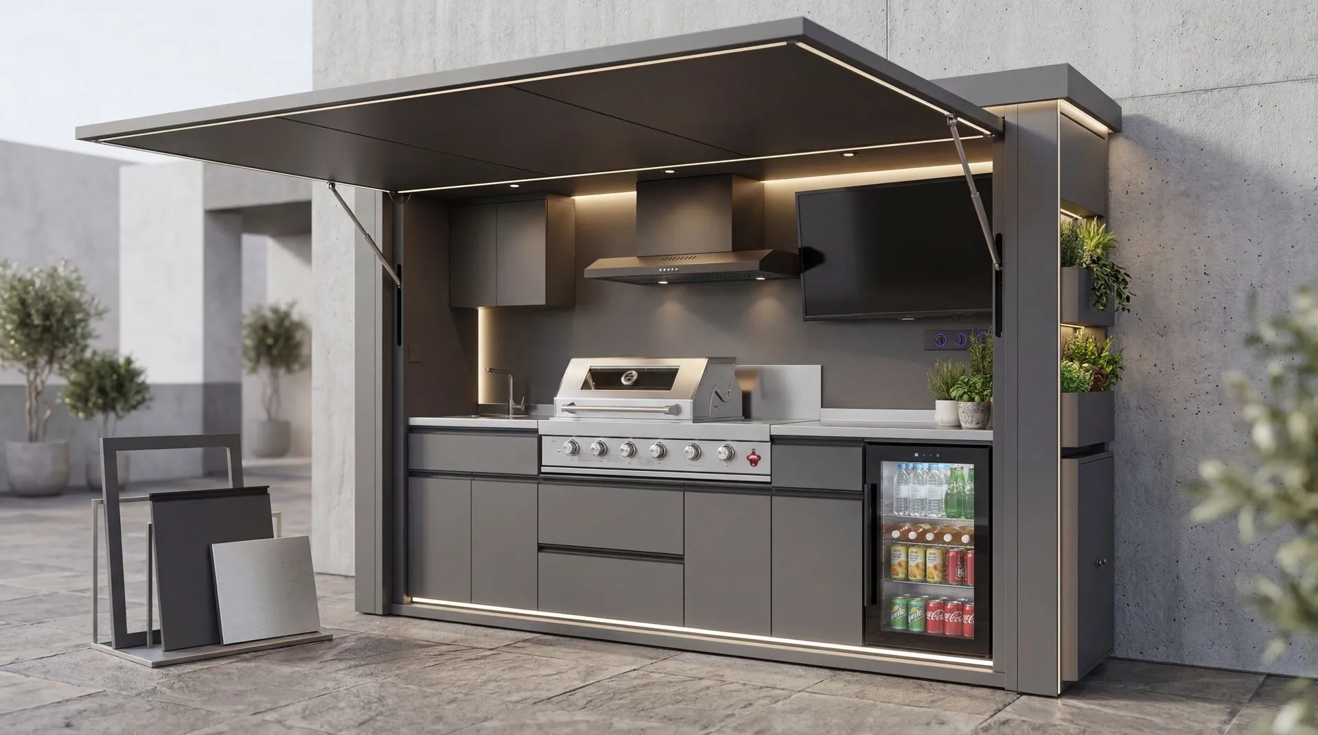 Baxalt arrive en magasin : la cuisine extérieure complète qui se referme