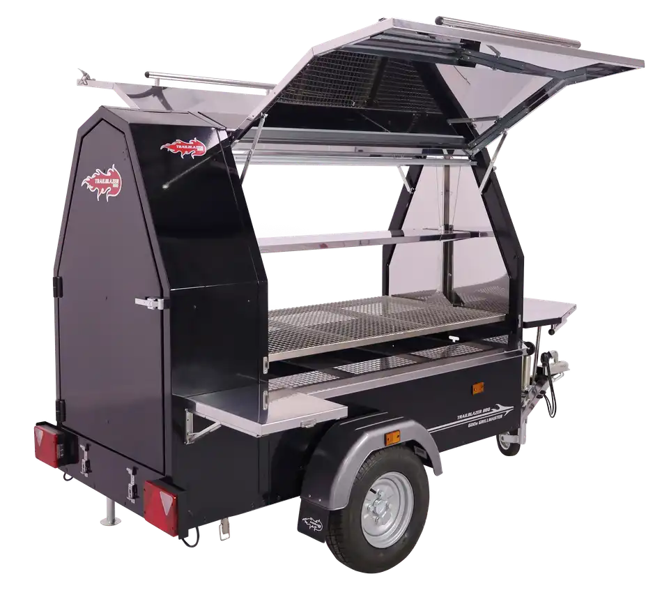 BBQ Grillmaster 600 de Multiwagon, portes battantes ouvertes